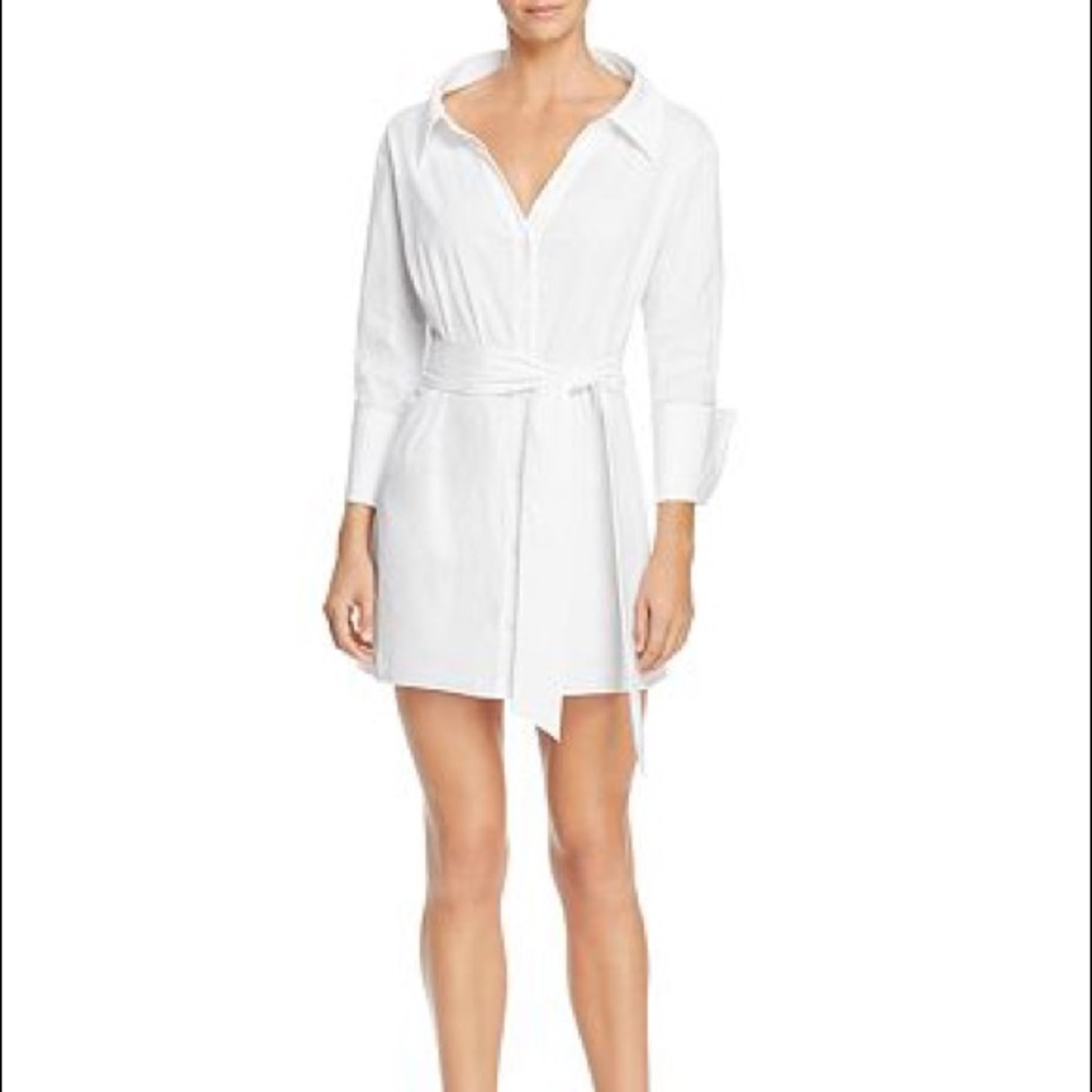 Alice + Olivia White Shirtdress